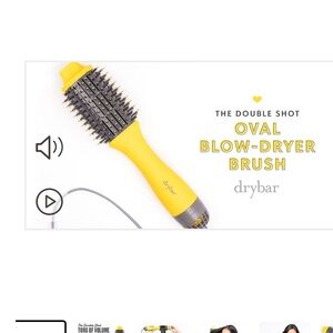 Drybar The Double Shot Oval Blow-Dryer Brush - Yellow and Gray